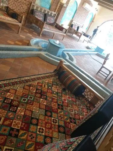 فرش تخت سنتی و رستوران و آلاچیق نقشه شاهسوار